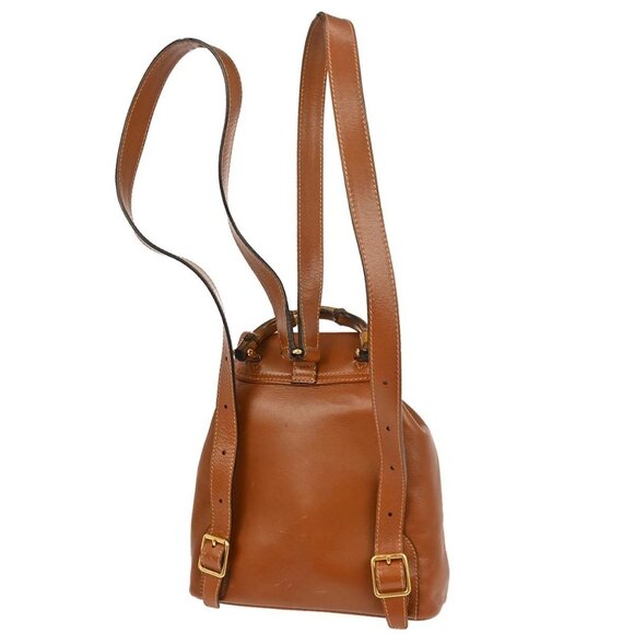 Gucci Brown Leather Bamboo Backpack main image 6